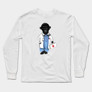 Funny Monkey Doctor Long Sleeve T-Shirt